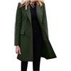 TRIGLICOLEUM Blazer, giacca da donna elegante, di grandi dimensioni, a maniche lunghe, tinta unita, per lavoro, autunno, inverno, blazer aperto, per ufficio, #01 verde militare., s