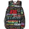 soldwellsd Jesus Cross Zaino per laptop da viaggio leggero Bookbag grande capacità Christian Bag Casual Daypack, Croce di Gesù-l0004, Taglia unica