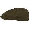 Stetson Coppola Hatteras Waxed Cotton WR Uomo - cap Berretto Newsboy con Visiera, Fodera, Fodera Inverno Autunno/Inverno - M (56-57 cm) Oliva