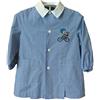 siggi Grembiule asilo da bambino 33GR23082 Quadretto bianco/azzurro (Quadretto bianco/azzurro, 2 anni)