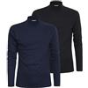 Liabel Maglia Lupetto Uomo Caldo Cotone Conf da 2 pz, Assortito (Nero, Blu) XXL