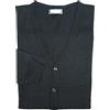 DIDYUGO Maglione da Uomo a Giacca Aperta Pullover Cardigan con Bottoni Taglie Forti 3X 4X 5X 6X 7X (5XL - Grigio Scuro)