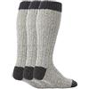 Workforce - 3 Paia Uomo Extra Lunghi Ginocchio Lana Termici Caldo Calzini/Calze/Calzettoni per Lavoro e Sport (39-45 EU, WFH0035GRY)
