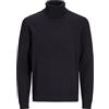 JACK & JONES Dolcevita Male Dolcevita Taglie Forti, Nero , 7XL