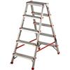 Gierre SCALA SCALETTO SGABELLO SALITA DOPPIA ALLUMINIO 4 + 1 GRADINI GIERRE BA230