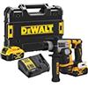 DEWALT Martillo Electroneumático sin escobillas XR 18V SDS-Plus 1,4J con 2 baterías Li-Ion 5Ah y maletín TSTAK