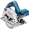 Bosch Professional Sega circolare GKS 165 (potenza 1100 Watt, prof.di taglio in legno 47/66 mm (45°/90°), incl. chiave a brugola, 1 lama, Standard for Wood Speed, guida parallela, adatt.per aspir.)