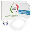HYDRO HOME - Copriwater One Rak Ceramics, Tavoletta Wc In Plastica Termoindurente Con Cerniere regolabili Acciaio Inox fissaggio dall'alto, Asse Wc Colore Bianco (CHIUSURA AMMORTIZZATA)