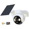 Generico KIT 5MP 4G LTE Telecamera Esterno Senza Fili con Pannello Solare, Telecamera Solare 4G con SIM Card, AOV Registrazione 24/7, 360°, 25M Rilevamento Umano, IP66, Modalità Privata, Micro SD 32GB Incluso