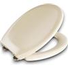 KORAT Sedile Copri Water in Legno MDF 18 Copriwater Universali Chiusura Tradizionale, Cerniere in Metallo Resistenti, Tavoletta per WC Copri WC in Legno Tradizionale 46 cm (Beige)