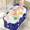 Yokawe Vasca da bagno pieghevole per adulti, grandi vasche da bagno pieghevoli indipendenti, vasca da bagno portatile per la famiglia, vasca da bagno per adulti e bambini, blu stellato