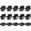 M METERXITY 15-Pezzi 6 Manopole a Stella, M6 Filettatura Femmina 25mm Testa Esagonale Foro Cieco per Maniglie Bloccaggio per Macchinari/Elettronica, Pomello Filettato Ottone [Nero]