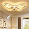 FUMIMID Plafoniera A Farfalla LED Cartoon Lampada Per Bambini Moderna Lampada Da Soffitto Per Cameretta Acrilico Lampadario Dimmerabile Soggiorno Sala Da Pranzo Cucina Illuminazione Interna Bianco,64cm