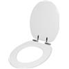 Rocard® | Coperchio Water a chiusura rallentata | Copriwater universali globo in legno MDF | Sedile WC Universale | Tavoletta WC chiusura ammortizzata | Colore: Bianco | Altissima Qualità