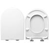 HYDRO HOME Copriwater Sedile Wc compatibile con Fiorile Sospeso, Fiorile Lusso Ideal Standard, In Plastica Termoindurente Avvolgente,Colore Bianco MADE IN ITALY CHIUSURA AMMORTIZZATA