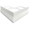 MINUTA PROFILI Angolare Esterno per Profilo gocciolatoio Alluminio Nor Per Balconi e Terrazze 16X16 cm (Bianco RAL 9010)