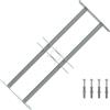 vidaXL Griglia Regolabile 2 Barre Trasversali 500-650 mm Protezione Finestre