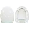 Generico BS Copriwater Compatibile AZZURRA FULL 56 Termoindurente Bianco e Cerniere Cromate Lucide - Anatomico - Antibatterico - Plastica Facile da Pulire