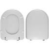 materialcasa Copriwater dedicato per serie System Cesame in resina poliestere colata bianco lucido - coperchio sedile tavoletta per wc - massima qualita' garantita
