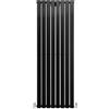 Monster Shop Radiatori Termosifoni in Acciaio Calorifero a Doppio Strato a Pannelli Piatti Riscaldamento Centralizzato Colonna Termosifone Orizzontale Radiatore a Parete - Nero Opaco - 160 x 56 cm