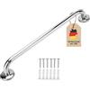INTIRILIFE portasalviette in Acciaio Inox lucidato a Specchio - Lunghezza 40 cm e Diametro Asta 19 mm per Foratura - portasalviette Porta Asciugamani Bagno Sauna Cucina, Montaggio a Parete