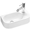 Stilform Lavabo WC per ospiti, 40 x 20 cm, in ghisa minerale, per montaggio a parete o lavabo con foro per rubinetto destro