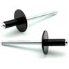 IERO Rivetti a strappo STANDARD Alluminio/Acciaio Testa Extra Larga 16,0mm Verniciato Nero RAL 9005 4.8x10 Spessore serrabile 4.0-6.0mm - Confezione da 250 pezzi