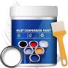 HADAVAKA Rust Conversion Paint, MultiFunctional Water-Based Metal Rust Remover with Brush, Colour Steel Tile Renovation, for Metal, Car, Fences, Industrial Equipment (White,500G)