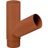 INEFA Deviatore per pluviale 60 gradi 75mm/75mm Marrone | Accessorio in plastica per smaltimento acque piovane, montaggio a incastro facile, Made in Germany