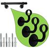 Parpyon® Supporti per corrimano a muro Staffe tubo passamano in Ferro accessori per ringhiere, Reggi Tubi con tasselli e viti prodotto italiano (Supporti 525, Nero-525)