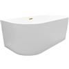 Balneo VIVA Vasca da Bagno Autoportante in Acrilico con Telaio in Acciaio - Stabilizzatori a 6 Piedi - Troppopieno e Tappo Clic-Clac - Oro a specchio - 160x75cm