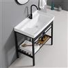 Cpaps Lavandino In Ceramica Bianco, Lavabo Autoportante Con Rubinetto, Lavatoio Con Piedistallo Supporto In Acciaio Inossidabile, Lavello Per Lavanderia, Per Lavanderia, Ripostiglio, Garage, Cantina (60cm)