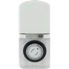 Electraline 58101 Programmatore Timer Giornaliero per Esterno, 16 A, Bianco