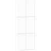 vidaXL Porta Scorrevole Bianca 90x205 cm Vetro Temperato e Alluminio