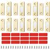 TopHomer Confezione da 8 chiusure magnetiche per porte, ultra sottili, adesive, per armadietti, cassetti, armadi, porte scorrevoli (oro)
