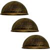 Generic Homin Paralume per lampada a sospensione industriale, paralume per lampada a sospensione da cucina retrò, paralume per lampada a sospensione rustica (Rame spazzolato 3pz)