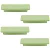 SANCHAKOU Pomelli Legno Cassettiera 4 Pezzi Maniglie Lunghe Trapezoidali Color Legno Maniglie Per Cassetti Per Ante Per Armadio Per Bambini Verde 64 Mm