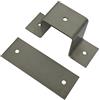 Generisch Fascetta per tubo quadrato, in acciaio inox 80 x 80 mm con piastra di collegamento in acciaio inox (fascetta quadrata 80 x 80 con piastra di collegamento)