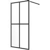 vidaXL Cabina Doccia Impermeabile Minimalista Schermo Box Doccia Bagno Trasparente in Vetro Temperato Trasparente ESG Profilo Alluminio 100x195 cm