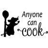 znwrr Adesivi Murali 57X32Cm Ratatouille Simpatico Adesivo Da Cucina Adesivo Per Laptop Laptop Vinile Sala Da Pranzo Decorativo Per La Casa Murale