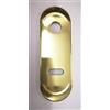 effedielle® Mostrina in alluminio doppia mappa ottone lucido interasse 85 mm.placca per porta blindata ATRA-DIERRE mm.h.182x62