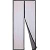 VR VETRINEINRETE Vetrineinrete® Zanzariera magnetica nera per porte finestre tenda chiusura con calamita antizanzare insetti mosche universale varie misure (90x210 cm)