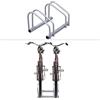 Joparri Supporto per bicicletta per 2 bici, larghezza pneumatici 35-55 mm, cavalletto multiplo per bici da terra per mountainbike ed e-bike, acciaio zincato, per montaggio a pavimento e a parete