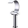 Gx Rubinetto Bagno Cascata, Moderno Ottone Cromato, Acqua Calda e Fredda, Miscelatore Doppia Manopola, Per Bagno o Lavabo, con Valvola in Ceramica