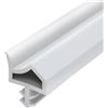 Gedotec Paraspifferi per porte interne M 3967 | 1 rotolo - Guarnizione per telaio porta | Lunghezza: 25 m | Larghezza battuta: 12 mm | Guarnizione porta in plastica TPE morbida PVC bianco