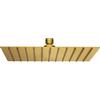 Balneo Soffione Doccia Fisso in Oro - Soffione Doccia Grande in Acciaio Inossidabile AISI 304 - Getto a Pioggia Rilassante e Uniforme - 250x250 mm - 7 Colori Disponibili - CASCADE Modello 2