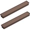 JIAOLUN123 2 pezzi Maniglia a ribalta Tiretti nascoste Pomello per cassetti Multicolore in Lega di alluminio Maniglie da incasso per porta scorrevoli da incasso a scomparsa quadrato (100mm,Brown)