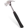 TopHomer Mini martello da carpentiere da 4 oz - Manico in acciaio massiccio per la lavorazione del legno artigianale con impugnatura in gomma antiscivolo (160 mm)