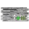 Grace Baltic - Pannelli da parete 3D per decorazione di pareti interne in PVC Pannelli di colore (10 pezzi + 3 tubi di colla), Scisto D'argento, 4.9 m2