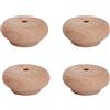 FENGSHOUU 4 Pz Legno Massello Gambe per Mobili,Naturale Legno Piedini per Mobili,Rotondi Gambe da Tavolo,DIY Accessori per Mobili Divano Letto Poltrona Armadio,Con Accessori di montaggio (2cm/0.8in,Unpainted)